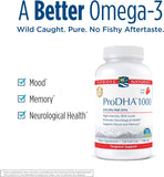 Nordic Naturals ProDHA 1000, Strawberry - 120 Soft Gels - 1660 mg Omega-3 - High-Intensity DHA Formula for Neurological Health, Mood & Memory - Non-GMO - 60 Servings